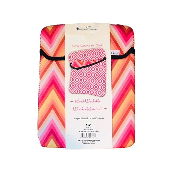 10” Fashion Smart Reversible iPad or Tablet Sleeve Case - Picture 2 of 2